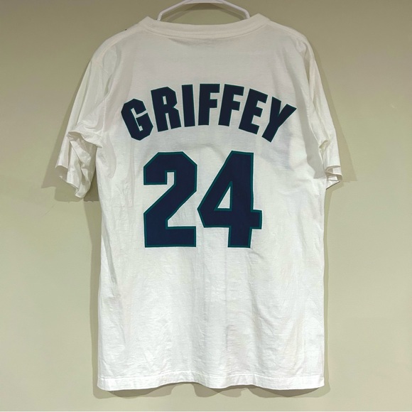 Vintage Seattle Mariners Ken Griffey Jr Baseball Jersey Style Shirt - Picture 2 of 4